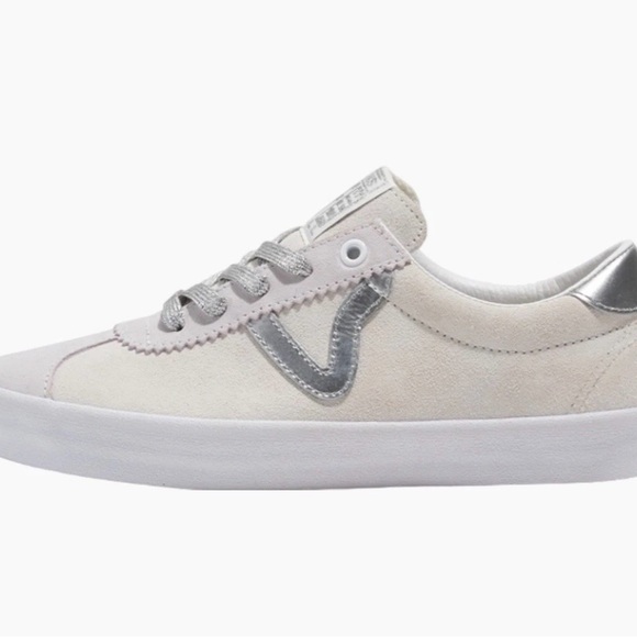 $90 Womens VANS Sport Low White Silver Size 8 VN000CTDDWC New No Box - Picture 2 of 5
